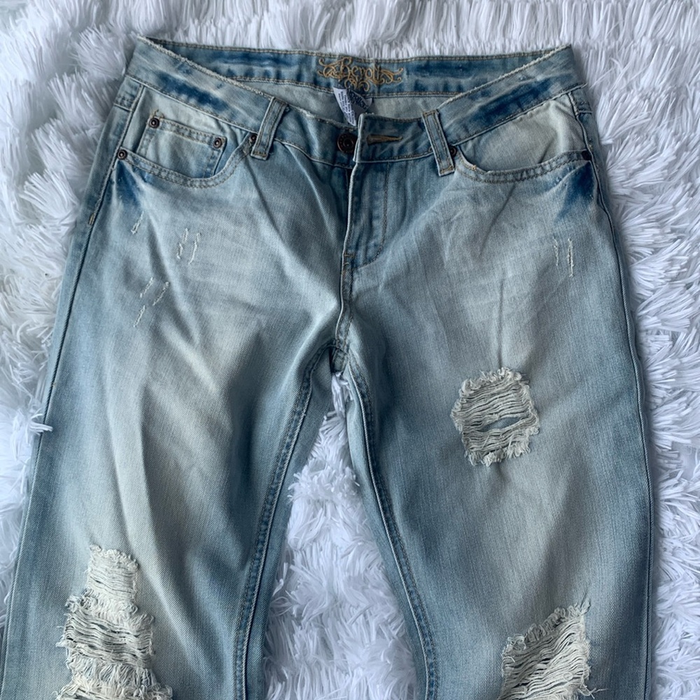 Revolt Distressed Bootcut Light Jeans